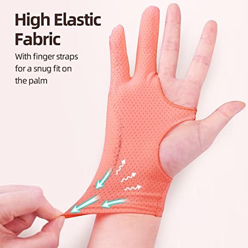 Two pack pink GUUGEI iPad art gloves displayed on a clean background.
