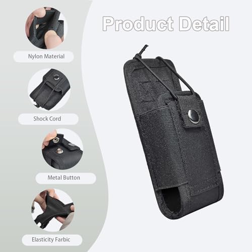 TWAYRDIO durable open top walkie talkie holster demonstrating quick one handed access