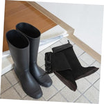 Side view of lightweight comfortable winter boot socks for rain boots