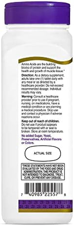 Daily Amino Acid dietary supplement bottle showing essential amino acid profile