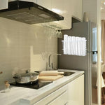 Picowe large magnetic basket organizing letters and spices on a refrigerator surface.