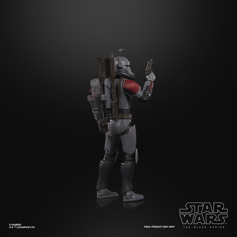 Close-up of Star Wars Bad Batch Crosshair helmet and armor detail.