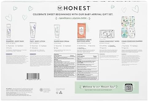 Inside view of Honest Company newborn essential welcome box