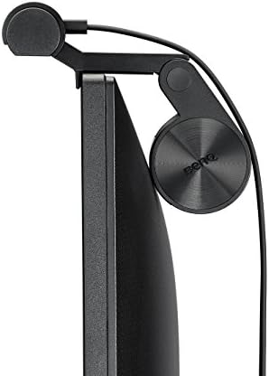 BenQ desk light clip mounting mechanism on an ultrawide display