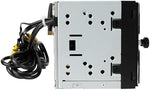 Rear inputs and dual USB charging ports of the Jensen CAR723W media radio