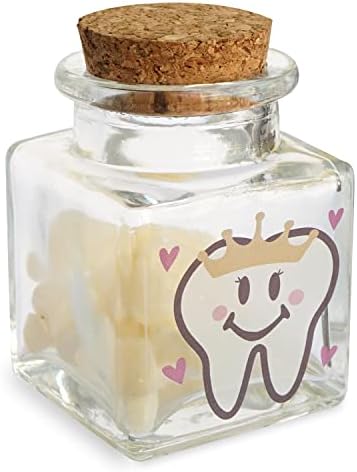 Hamuiers baby tooth keepsake holder with cork stopper