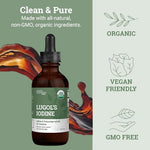 Authentic Earth Harmony Lugols Iodine supplement bottle studio shot