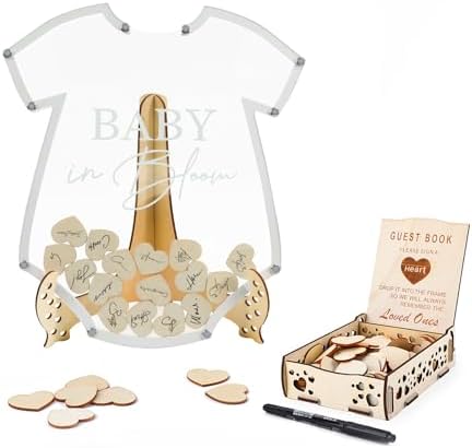 Fonder Mols onesie guest book centerpiece arrangement