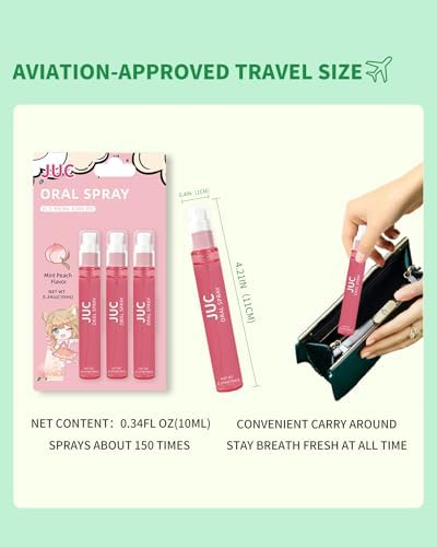 Compact JUC breath spray bottles for travel and portability
