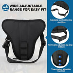 ISEYOU tactical gear pouch rear view showcasing the breathable double-mesh padding.