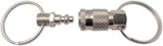 Interstate Pneumatics Y90KR Quick Coupler Key Chain showing push-to-connect mechanism