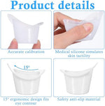 Side view of ergonomic leak-proof eye wash cup showing flexible rim.