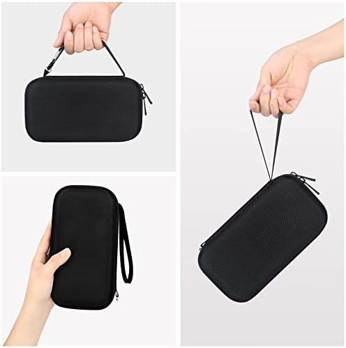 BOVKE protective speaker pouch open view with mesh pocket holding a cable.