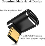 AuviPal right angle Type C adapter being used with a handheld gaming device to prevent cable strain