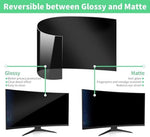 DEJIMAX curved monitor screen protector displaying micro-louver 60 degree privacy shield technology