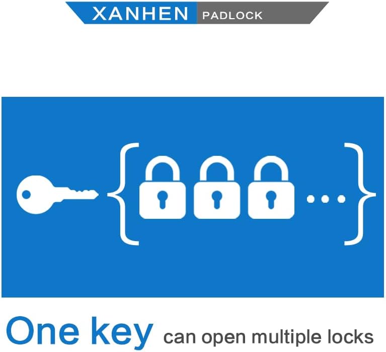 XanHen padlocks packaged in a set of six