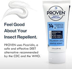 Proven DEET alternative Picaridin insect lotion two pack packaging