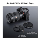 Six pieces of camera lens cap holder cords with 3M adhesive buttons