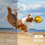 AKIYO upgraded 1080p supported projector projecting clear cinematic visuals outdoors