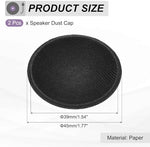 Black speaker dust cap dimensions 45mm diameter