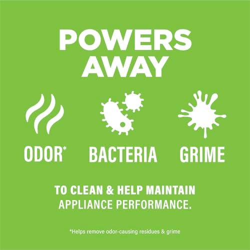 Affresh tablets showing foaming action for deep cleaning washer pumps and hoses.
