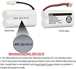 Two pack of rechargeable iMah replacement batteries for household landline telephones.