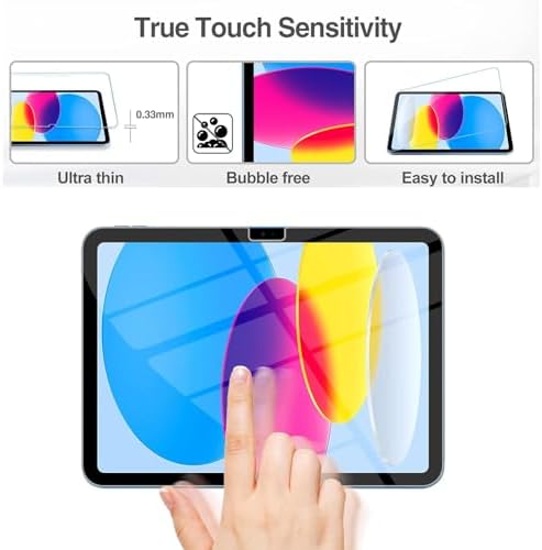 Side profile of ultra-thin 0.33mm tempered glass on iPad screen