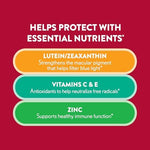 Back of Ocuvite bottle showing ingredients and supplement facts