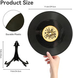 Close up of vinyl record birthday decorations with pens