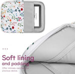 Slim profile of Vinabilia Blooming Bouquet sleeve inside a backpack
