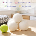 Chemical free New Zealand wool balls reducing clothing wrinkles and static