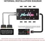 Iesooy Nollie PC lighting controller showing the internal motherboard 9-pin USB connection interface for software synchronization