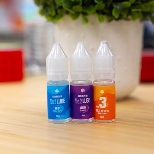 Premium twisty puzzle maintenance kit showing daily care and smooth liquids