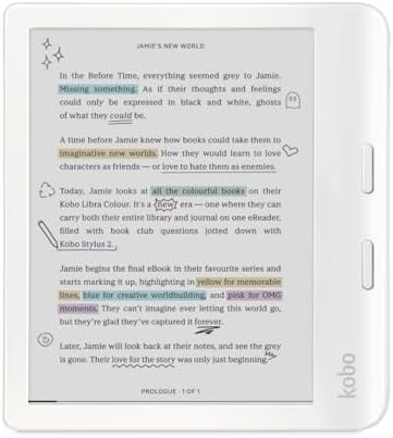 Kobo Libra Colour eReader showing colour display