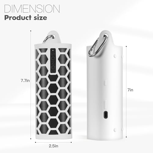Durable washable silicone speaker skin in grey color layout.
