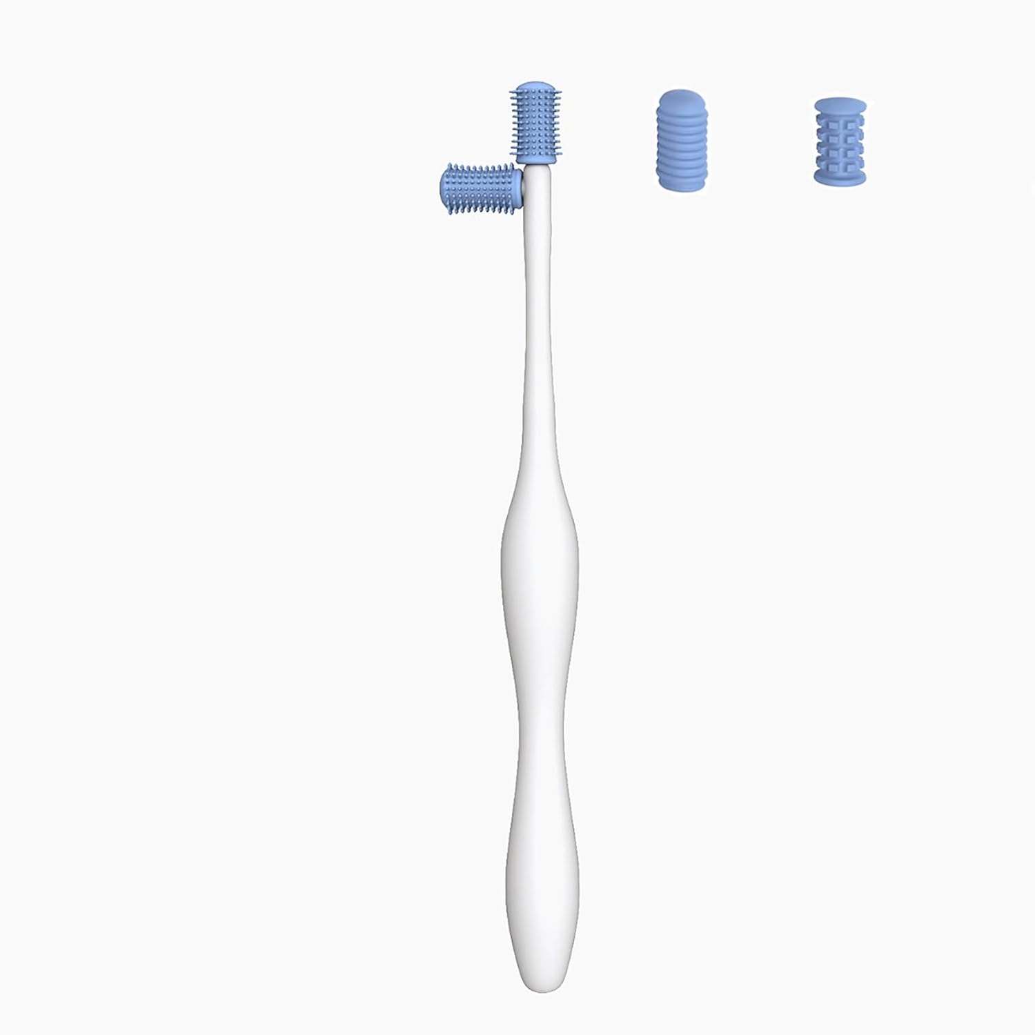 Generic Advanced Gum Massager with Dual Rolling Heads - Three Options with Gum Stimulator Tools for Enhanced Gum Circulation and Relief from Gum Issues, Blue - Image 1