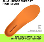 Superfeet Orange Premium Insole showing high impact forefoot foam pad