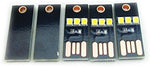 HiLetgo ten count pack of super mini LED pocket lamps for laptop and camping setup.