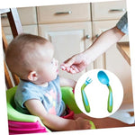 Compact and travel friendly independent infant eating utensils kit