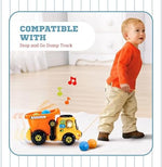 Botabee replacement balls for toddler dump truck toys highlighting the one point seven five inch diameter.