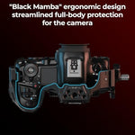 Lightweight camera protective chassis with cold shoe mount details