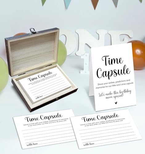 Minimalist design baby time capsule box for party games