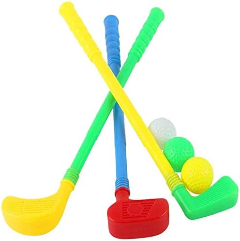 BinaryABC golf toy set accessories including balls and flag