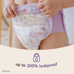 Pull-Ups disposable potty training underwear pack details displaying weight chart and ingredient safety information.