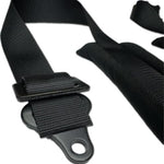 AAAA Aces Racing black hardware and padded two inch webbing detail