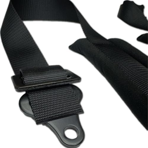 AAAA Aces Racing black hardware and padded two inch webbing detail