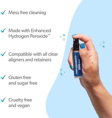 Back label of EverSmile AlignerFresh showing ingredients and usage instructions.