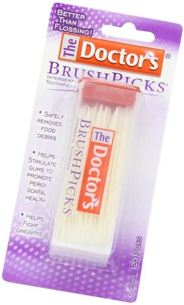Soft bristle detail of The Doctor's BrushPicks for sensitive gum stimulation.
