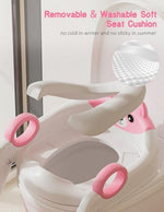 Underneath view showing the six rubber anti slip pads on the baby toilet trainer
