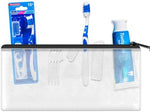 Adult dental travel bundle with blue toothbrush floss and picks